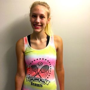🌻Women~Junior Rainbow Athletic Tank / M (7-9)